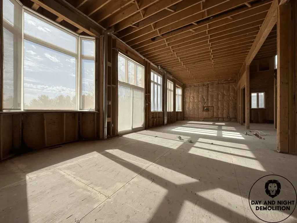 Residential interior demolition project inside a Mississauga home